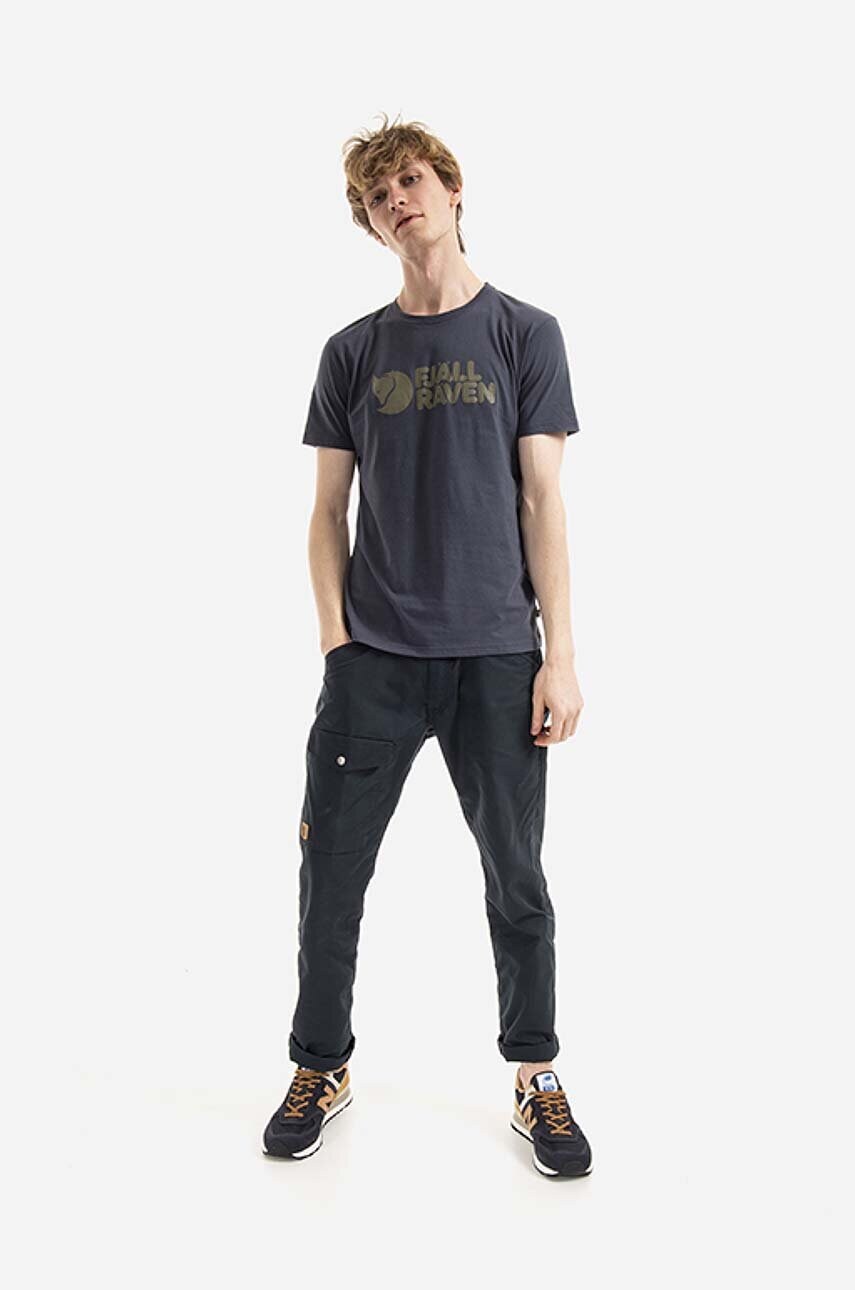 Футболка Fjallraven колір синій з принтом F87310.560-560