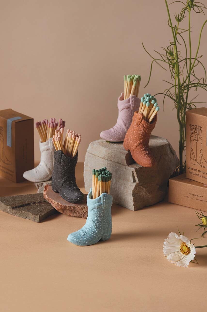 Сірники в керамічній підставці Paddywax Nashville Boot 25-pack