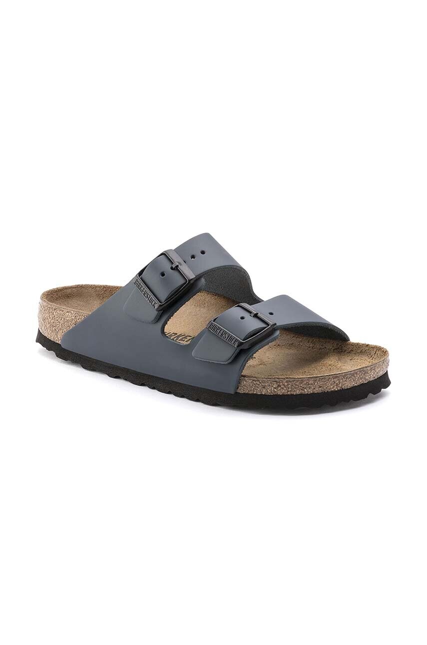 Шкіряні шльопанці Birkenstock Arizona чоловічі колір синій