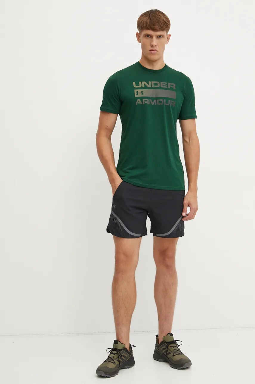 Тренувальна футболка Under Armour Team Issue Wordmark колір зелений з принтом 1329582
