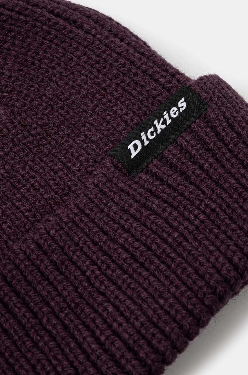 Шапка Dickies колір чорний з товстого трикотажу