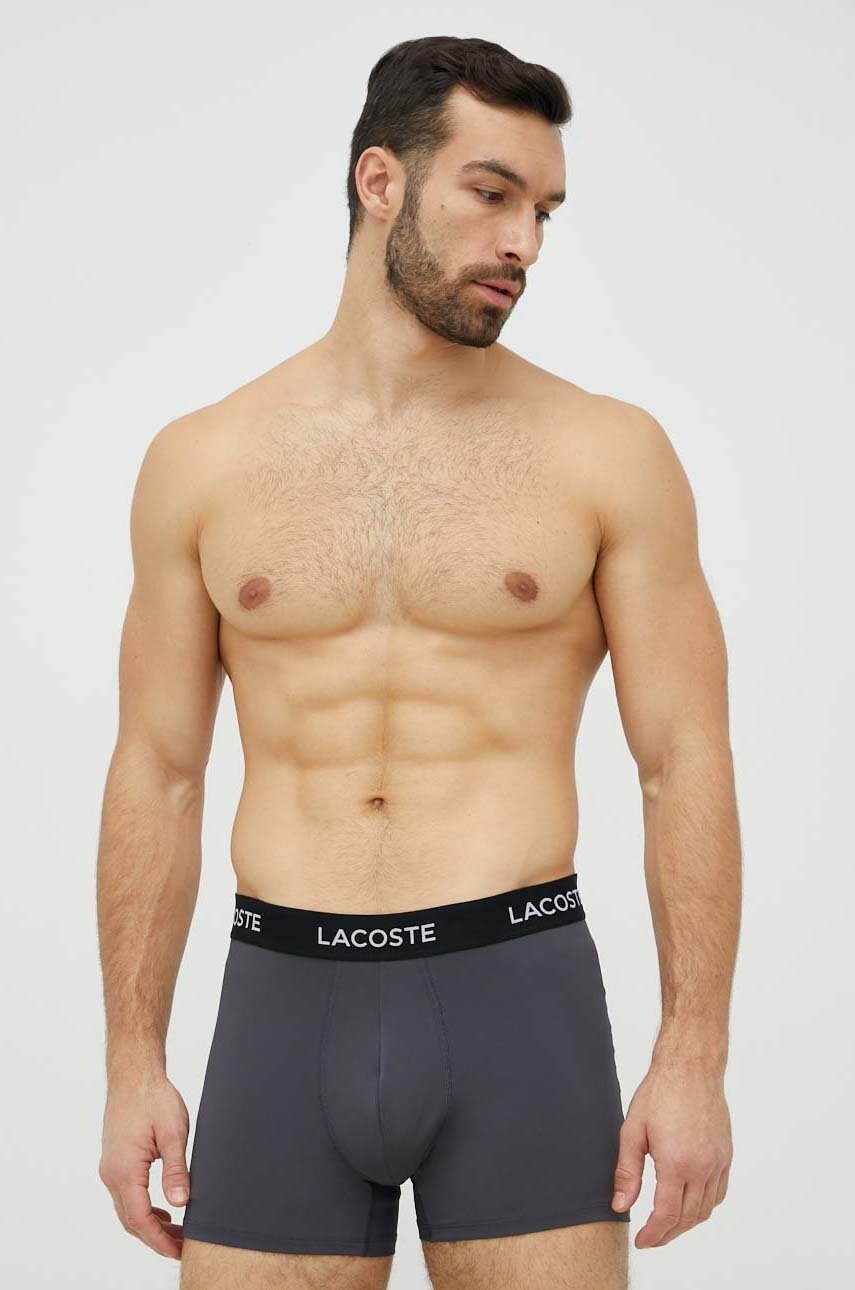 Боксери Lacoste 3-pack чоловічі колір чорний