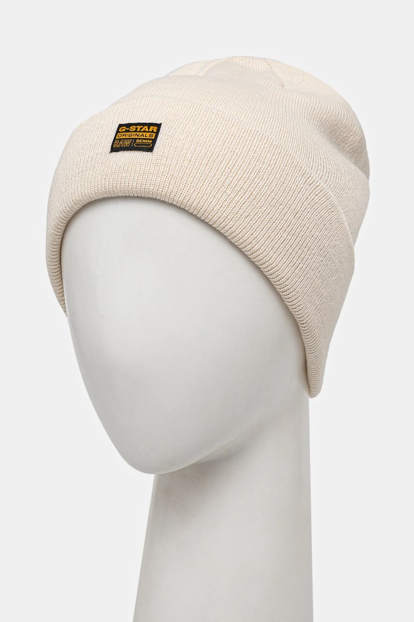 Шапка G-Star Raw колір бежевий