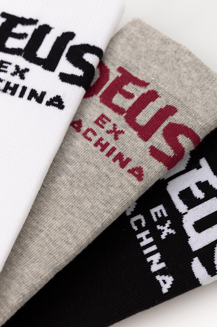 Шкарпетки Deus Ex Machina (3-pack) колір сірий