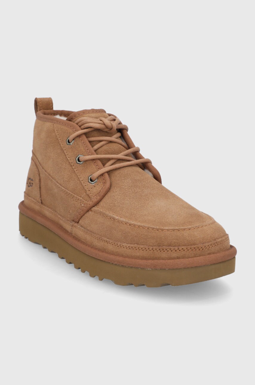 Замшеві кросівки UGG Neumel Moc чоловічі колір коричневий 1121645-CHE