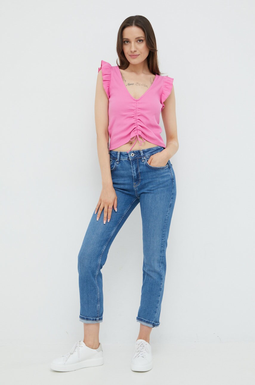 Топ Pepe Jeans жіночий колір фіолетовий