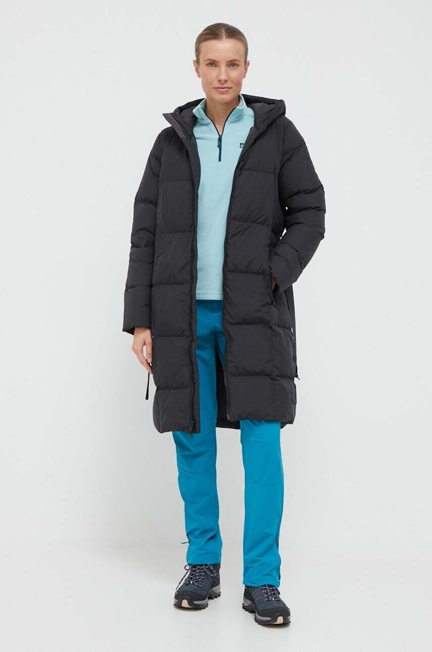 Спортивна кофта Jack Wolfskin Taunus колір бірюзовий однотонна