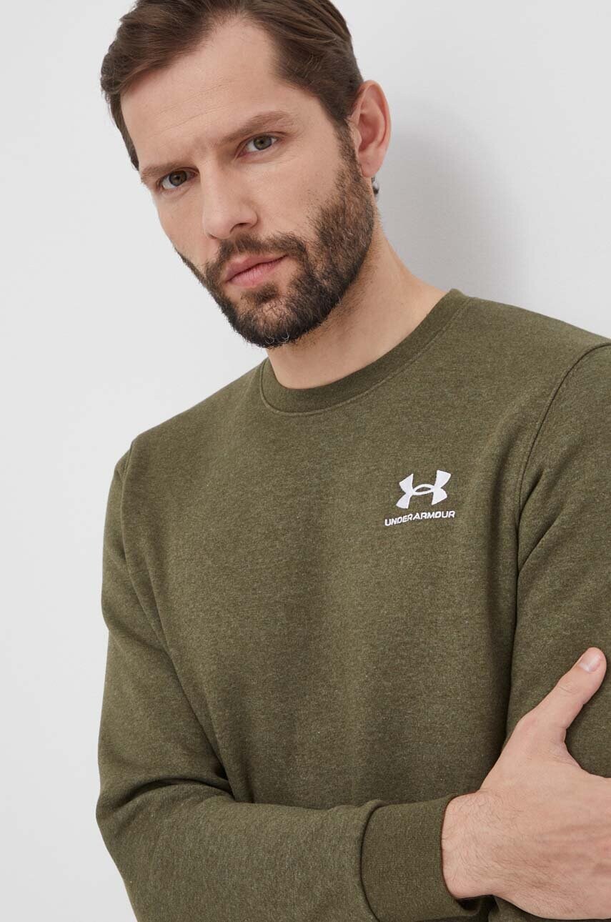 Кофта Under Armour чоловіча колір зелений з аплікацією
