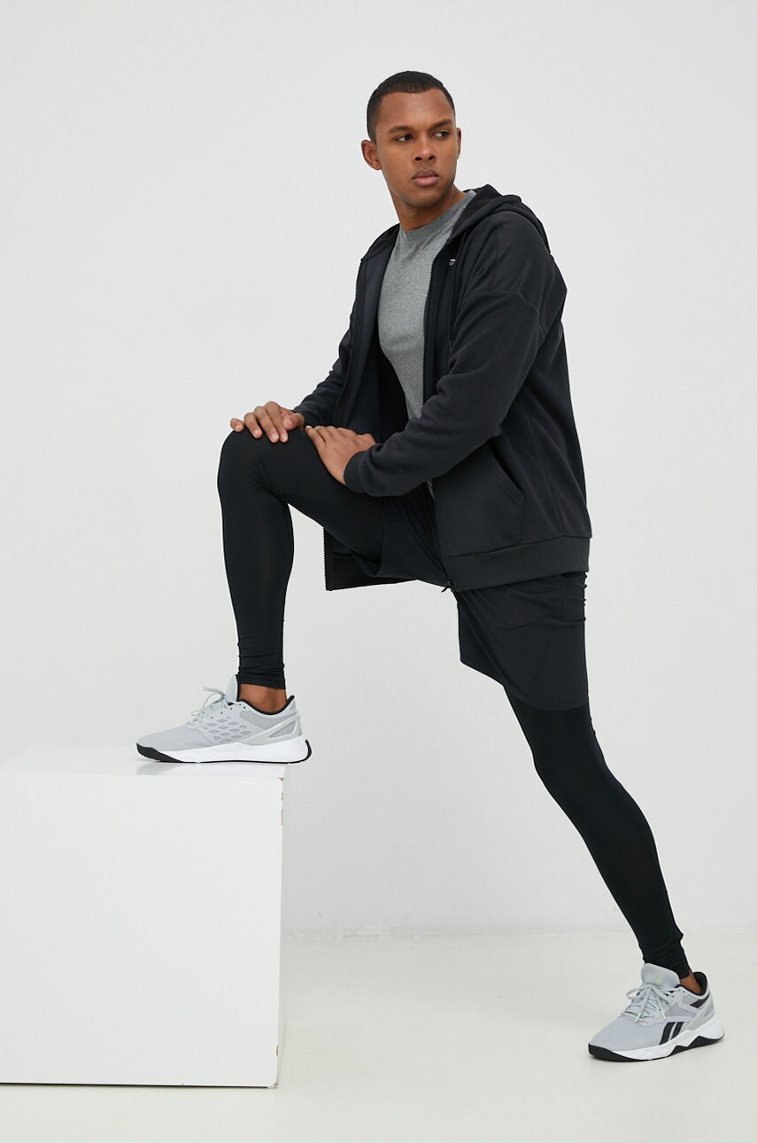 Лонгслів для тренувань Reebok United By Fitness MyoKnit колір сірий візерунок
