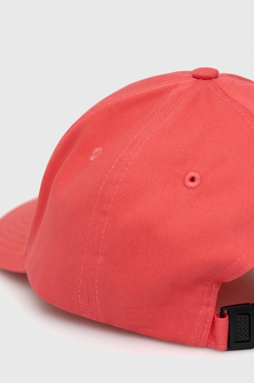 Бавовняна кепка Guess колір рожевий з аплікацією