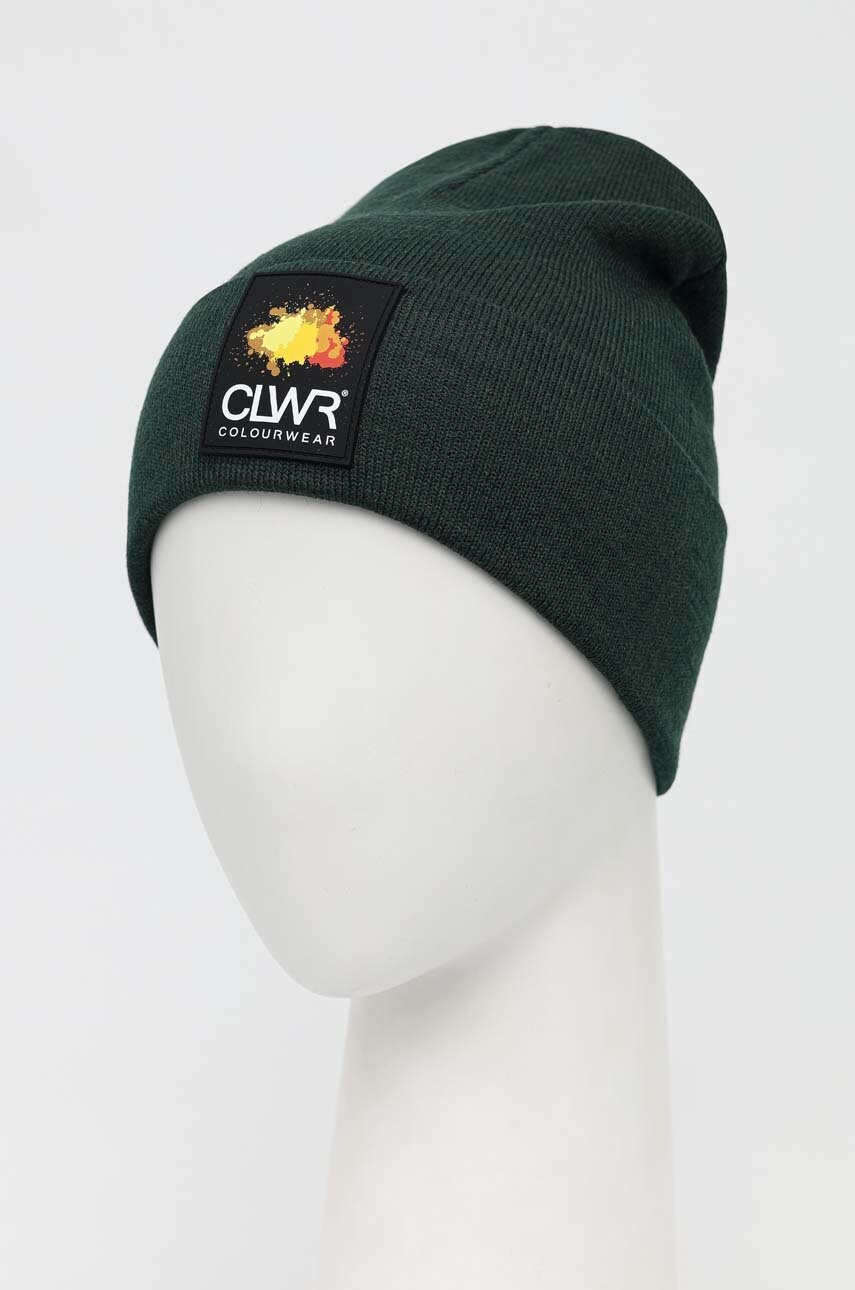 шапка Colourwear колір зелений з товстого трикотажу