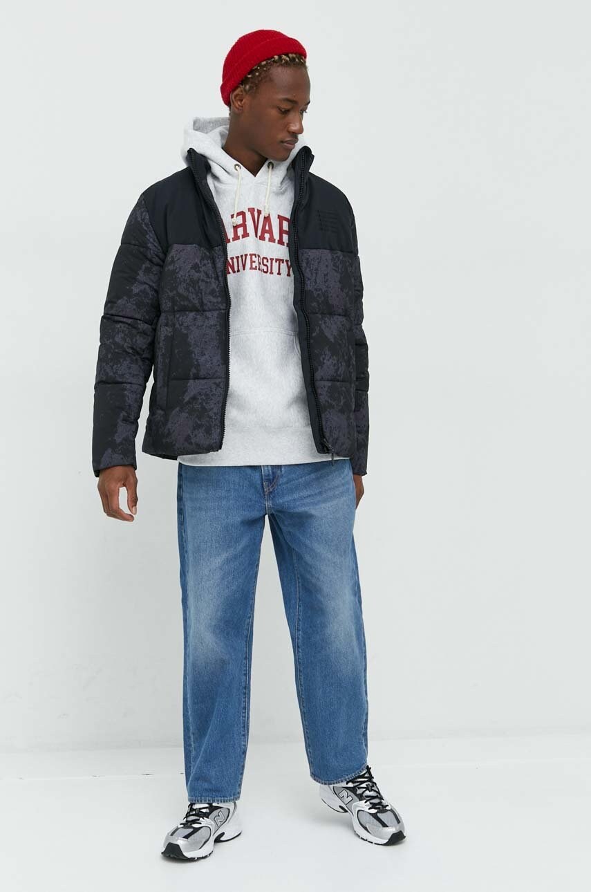 Куртка Champion чоловіча колір чорний перехідна oversize 218086-WRE/ALL/NB