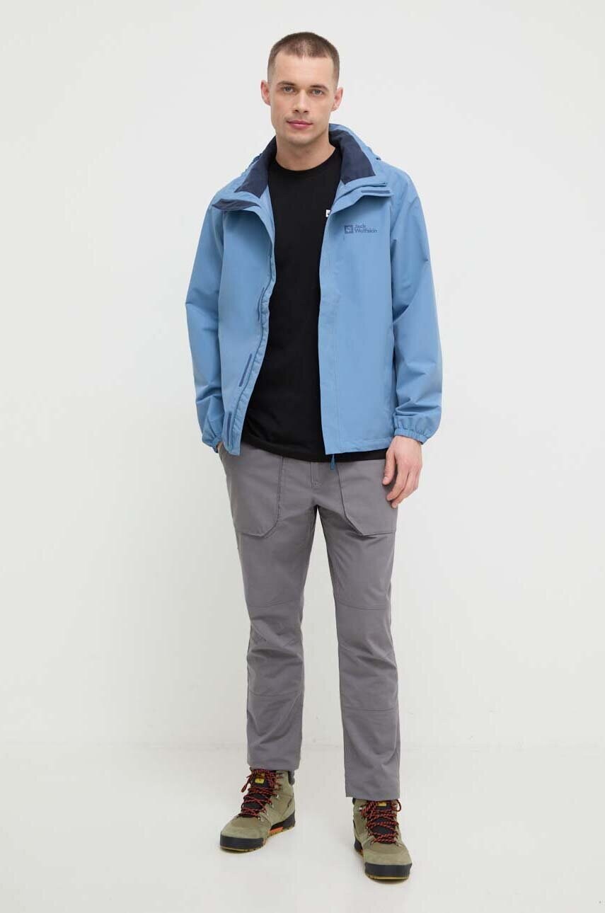 Куртка outdoor Jack Wolfskin Stormy Point колір бірюзовий