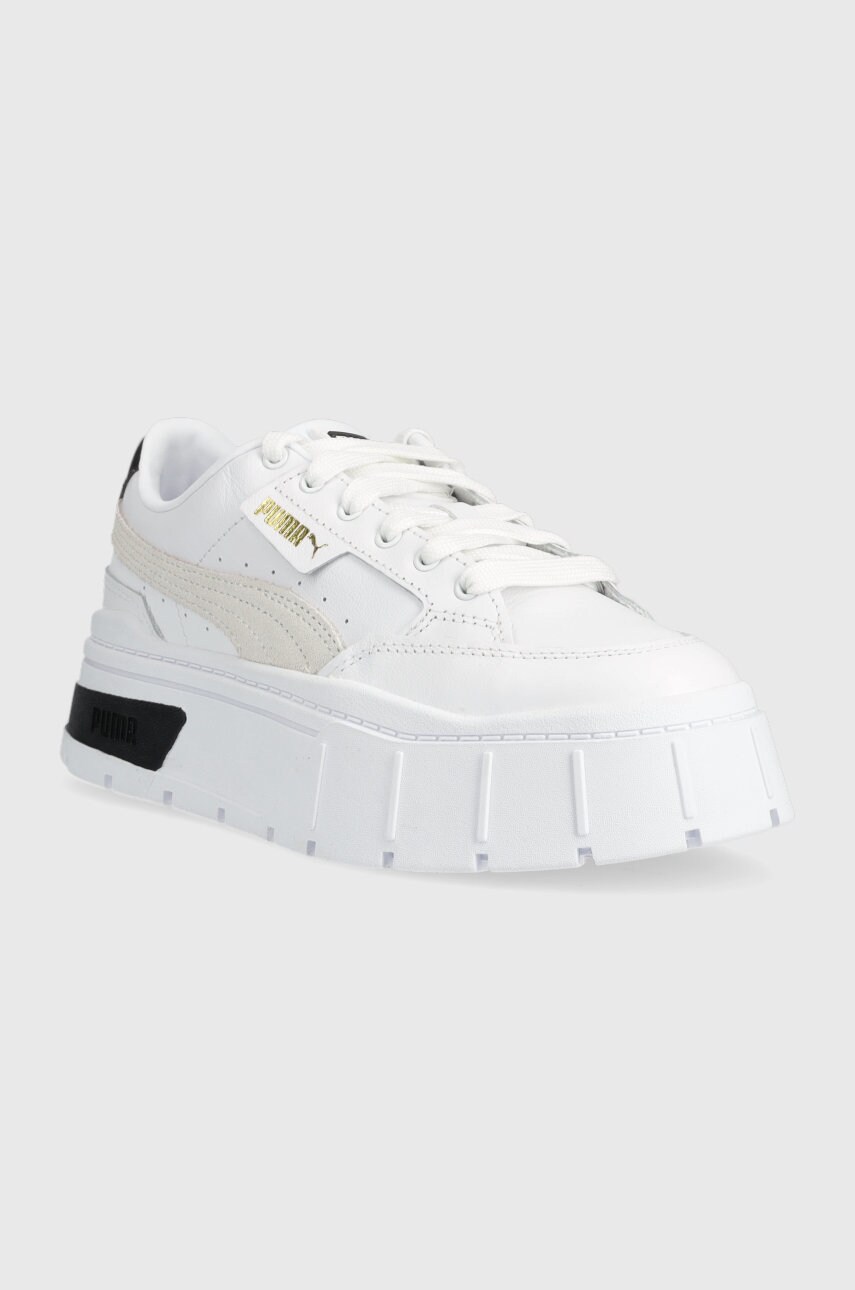 Шкіряні кросівки Puma Mayze Stack Wns колір білий 384363