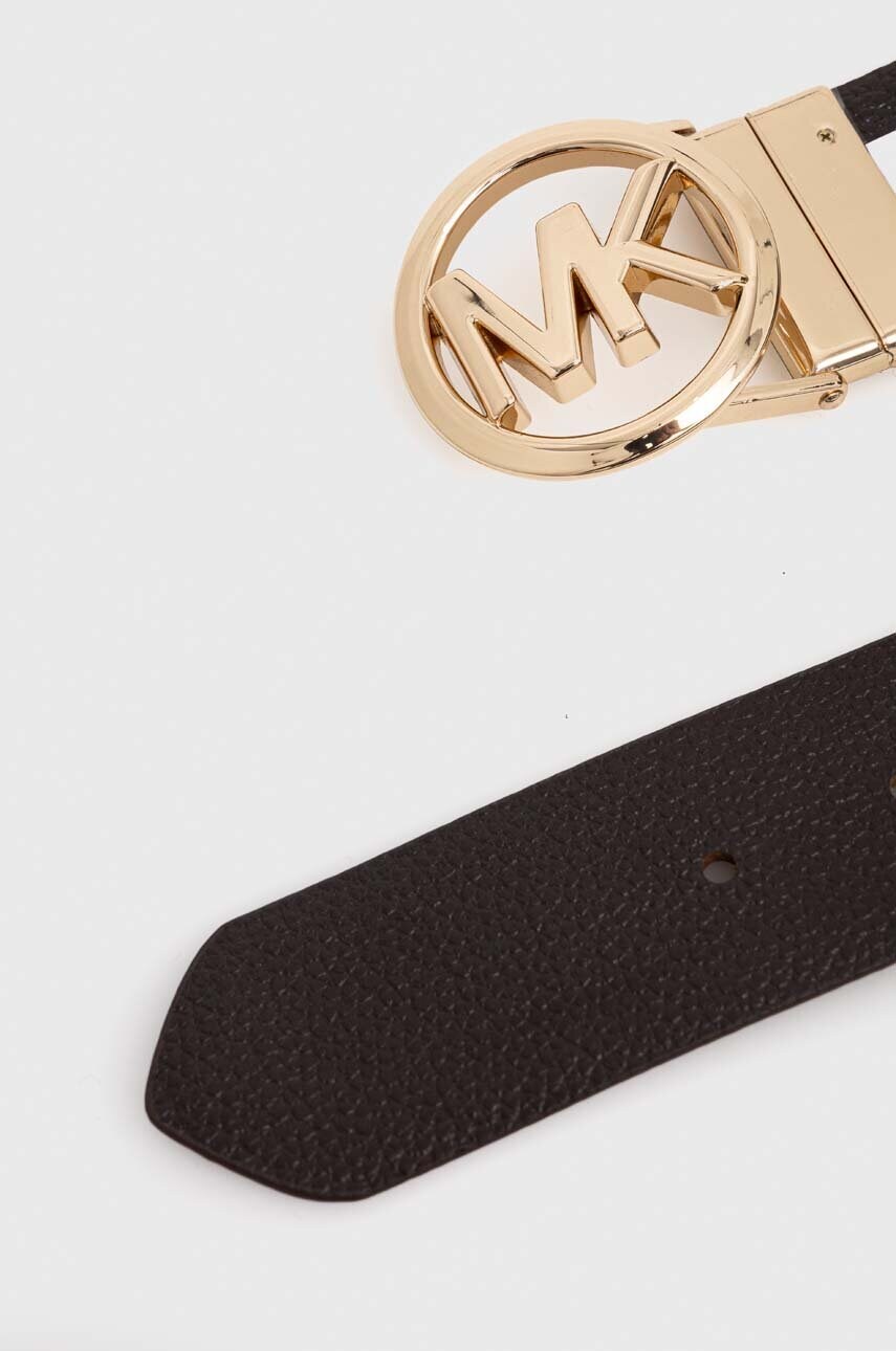 Двосторонній шкіряний ремінь MICHAEL Michael Kors жіночий колір коричневий