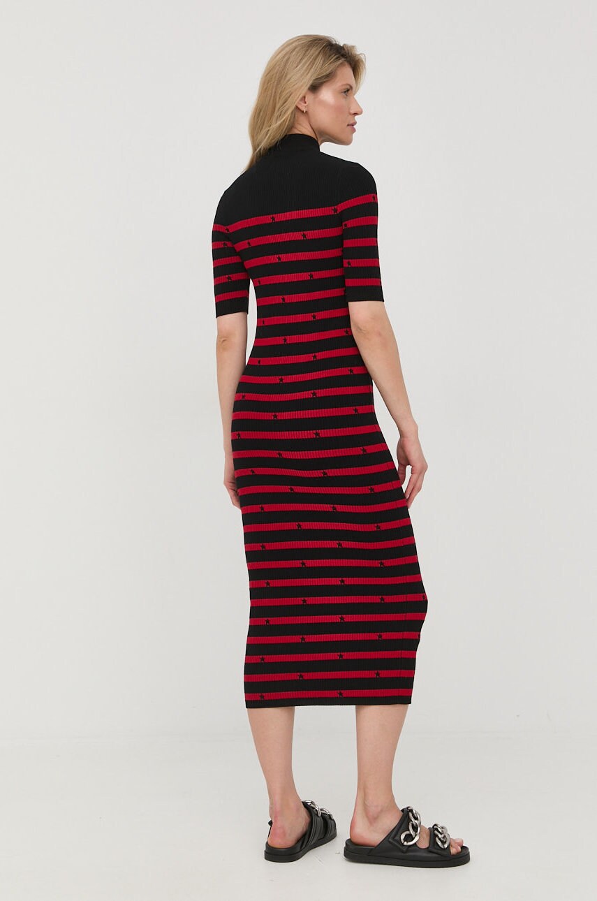 Сукня Red Valentino колір чорний midi облягаюча