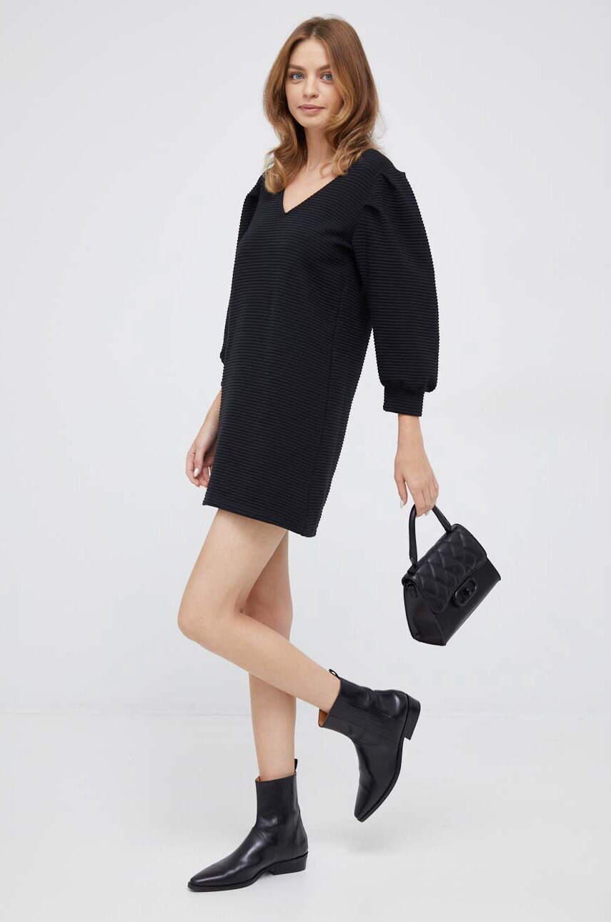Сукня Sisley колір чорний mini пряма