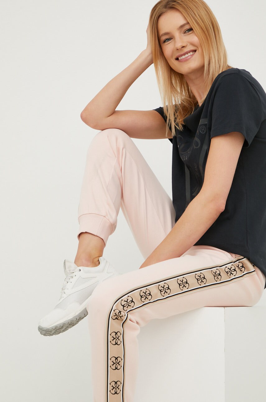 Бавовняна футболка Guess колір чорний