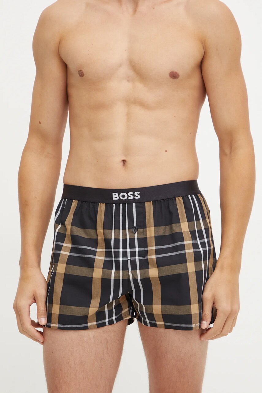 Бавовняні боксери BOSS 2-pack колір чорний