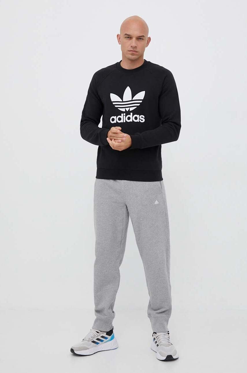 Бавовняна кофта adidas Originals чоловіча колір чорний з принтом