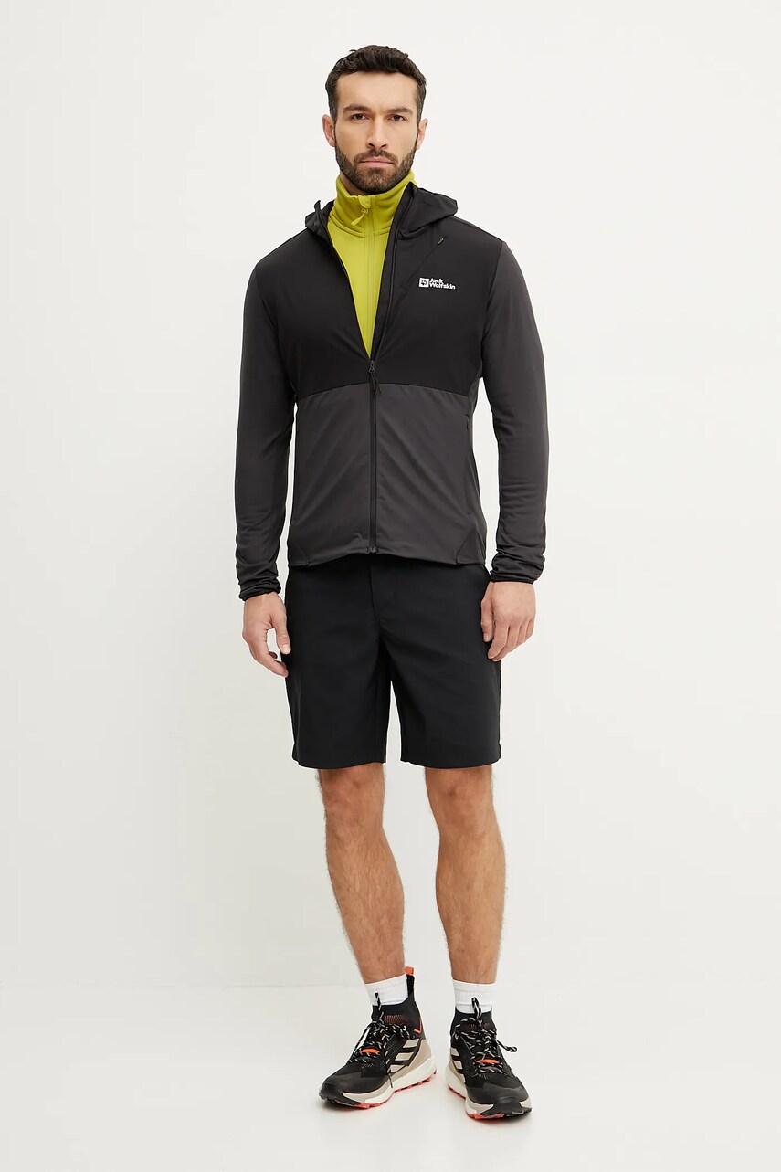Спортивна кофта Jack Wolfskin Baiselberg колір помаранчевий однотонна 1711381