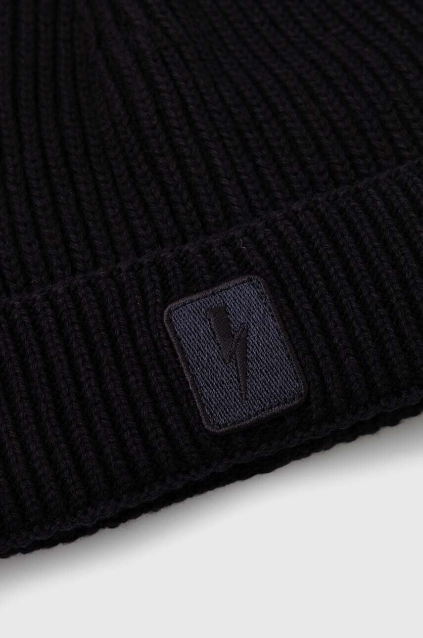 Шапка з домішкою вовни Neil Barett FISHERMAN BEANIE колір чорний  PBCP335.V9505.9600