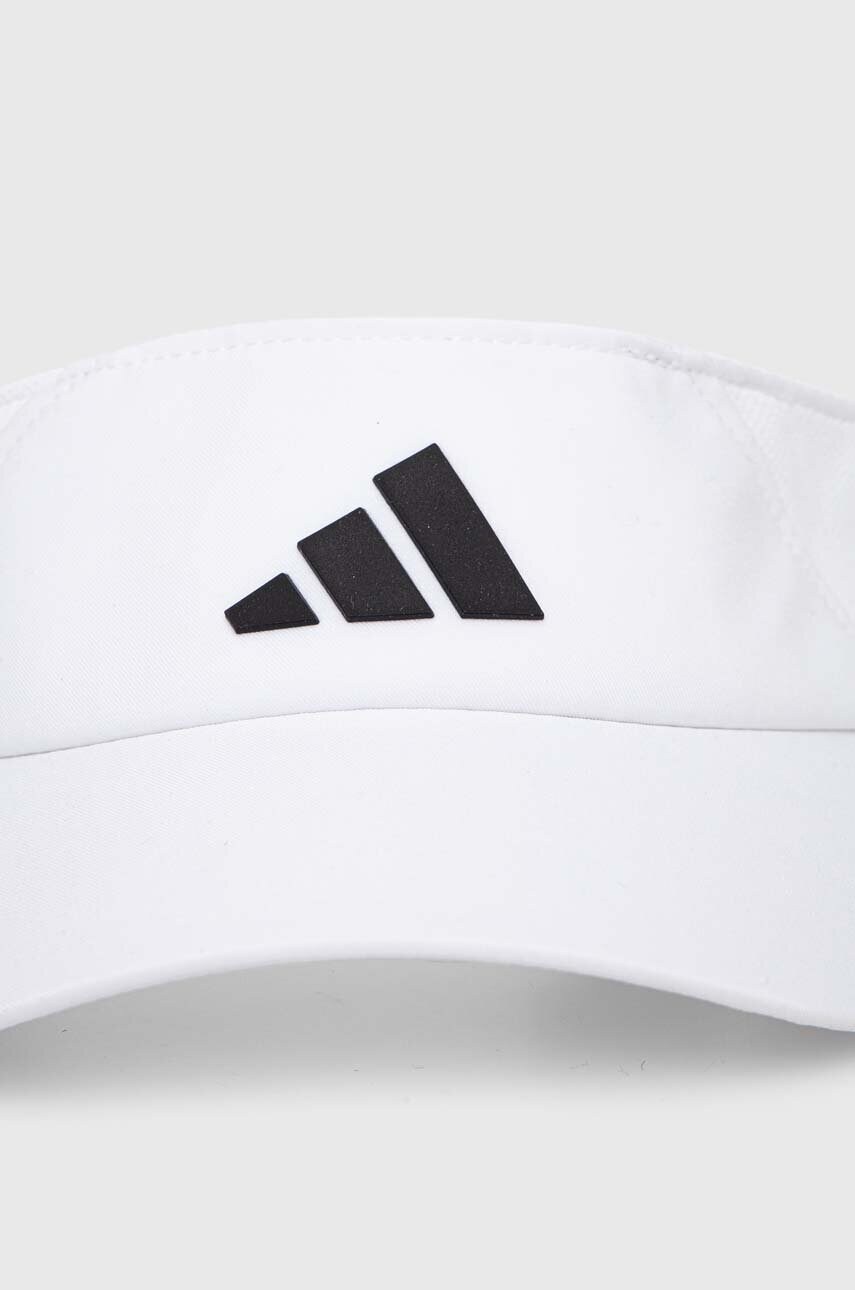 Козирок від сонця adidas Performance колір білий з принтом
