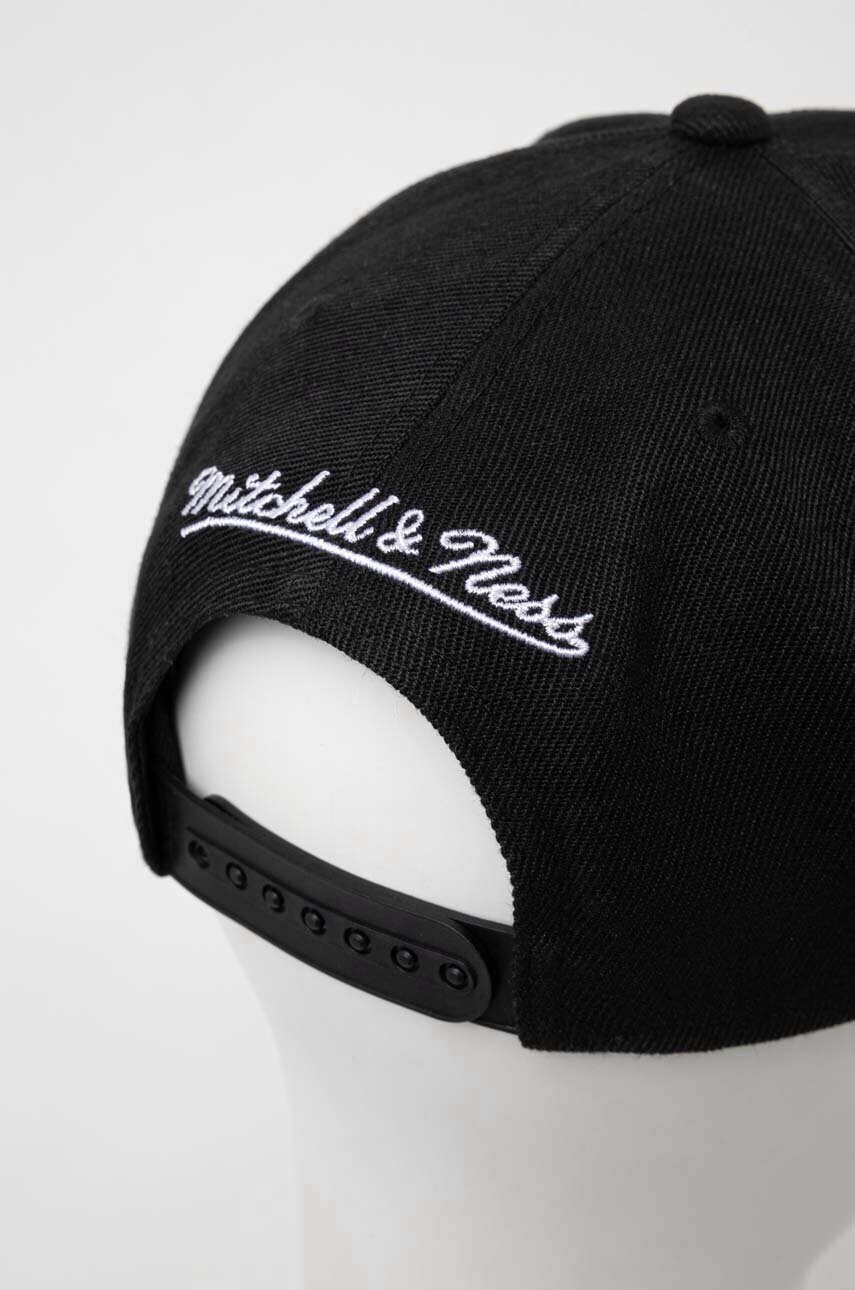 Кепка Mitchell&Ness BROOKLYN NETS колір чорний з аплікацією