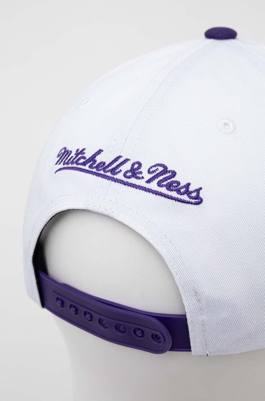 Бавовняна бейсболка Mitchell&Ness MILWAUKEE BUCKS колір білий візерунок