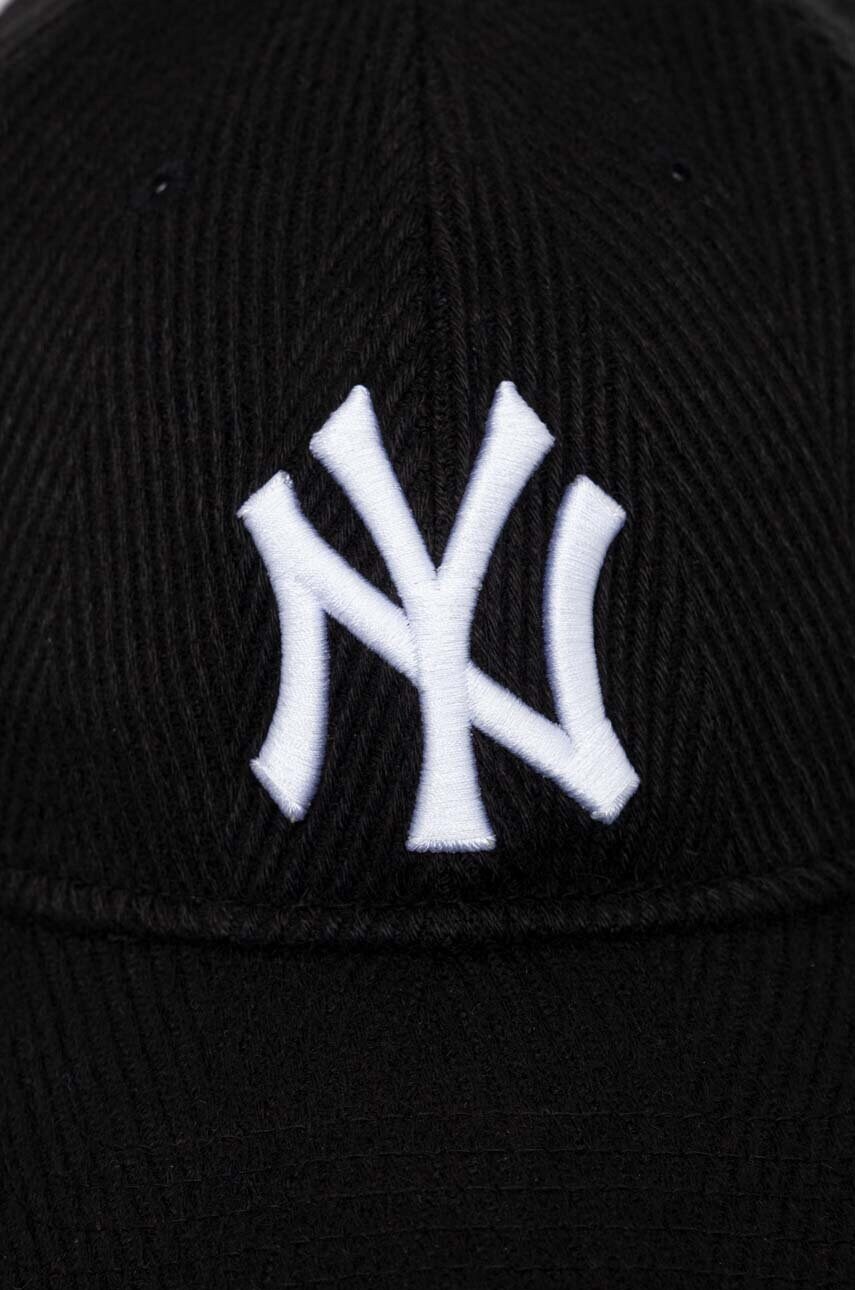 Кепка з домішкою вовни New Era колір чорний з аплікацією NEW YORK YANKEES