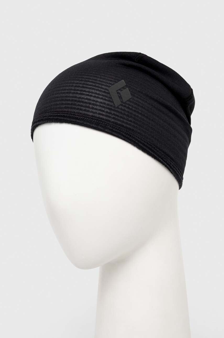 Шапка Black Diamond Active колір чорний з тонкого трикотажу