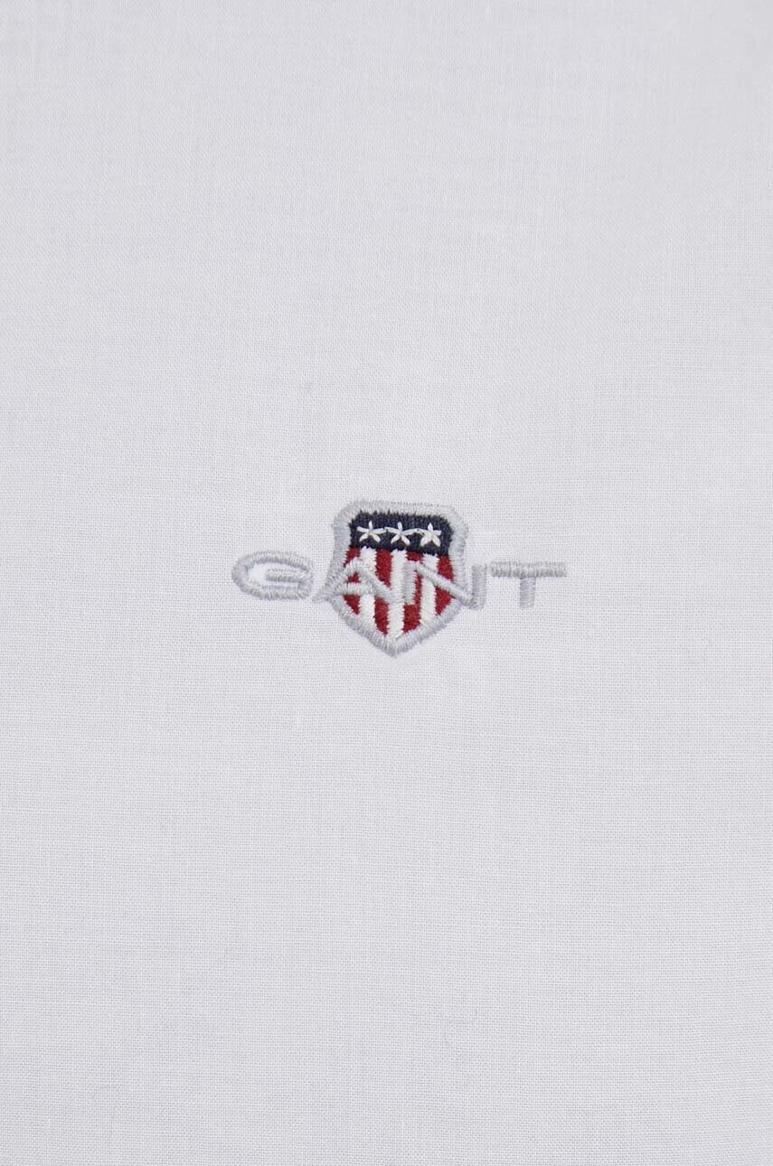 Бавовняна сорочка Gant чоловіча колір білий slim комір button-down