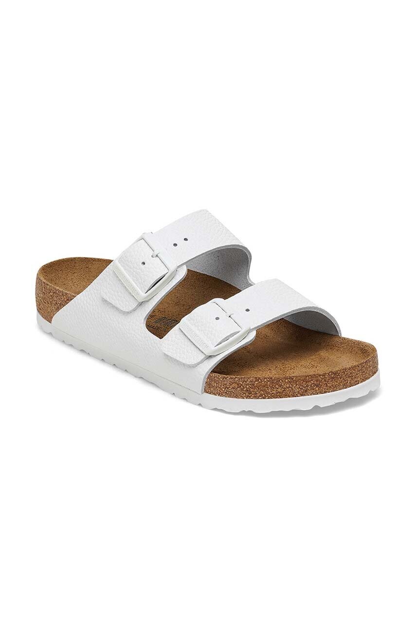 Шкіряні шльопанці Birkenstock Arizona жіночі колір білий 1025061