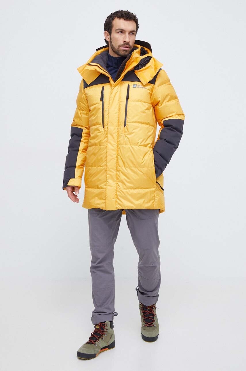 Пухова куртка Jack Wolfskin 1995 Series Cook колір жовтий