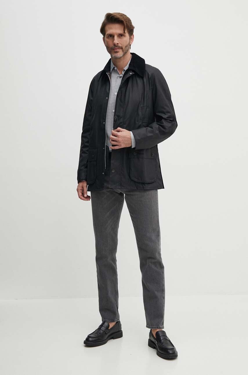 Куртка Barbour чоловіча колір чорний перехідна