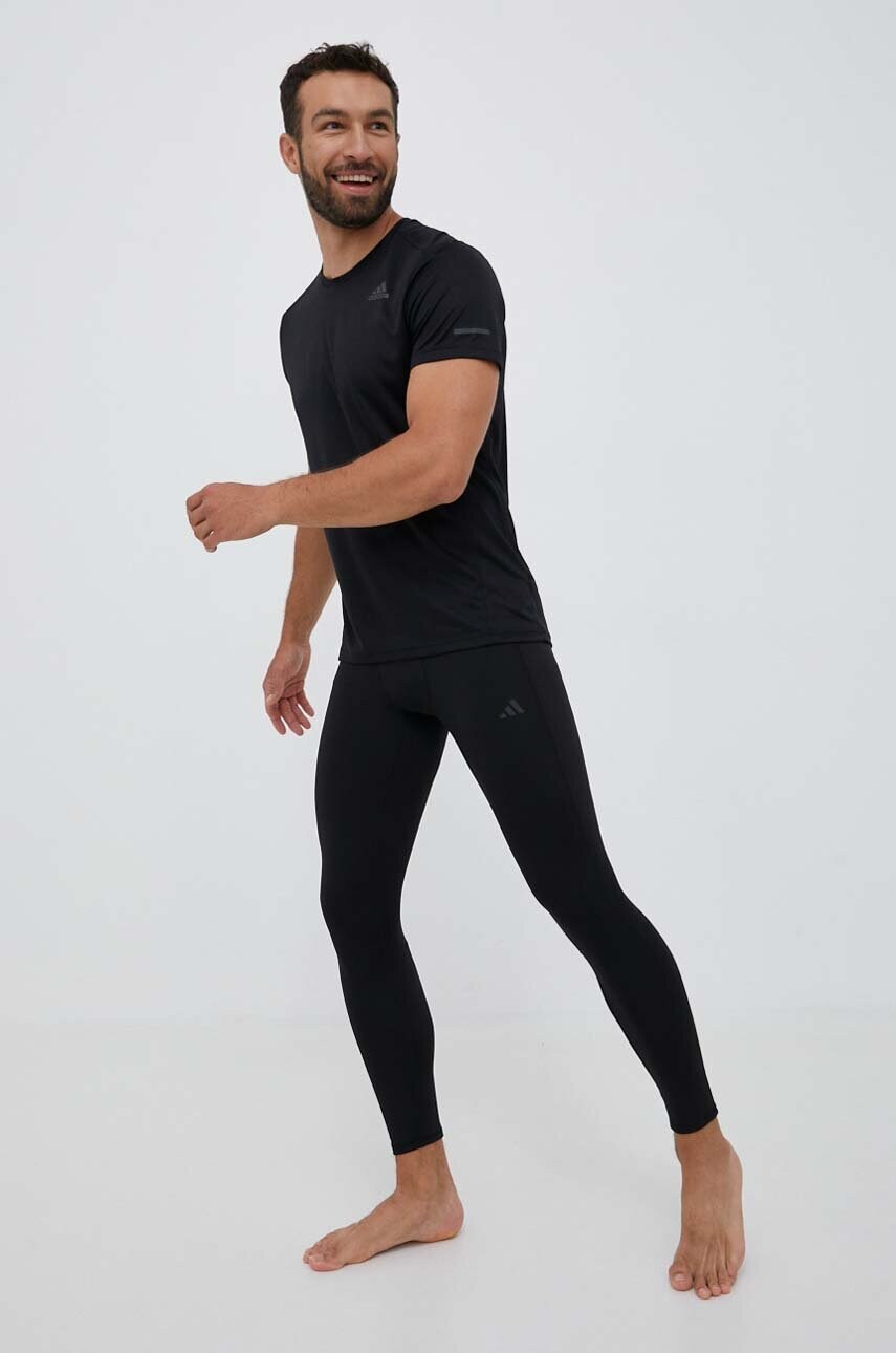Легінси для тренувань adidas Performance колір чорний однотонні