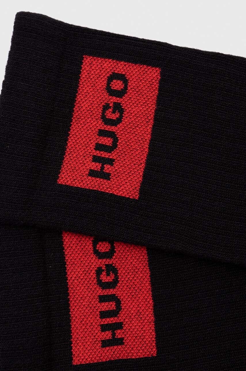 Шкарпетки HUGO 2-pack чоловічі колір чорний