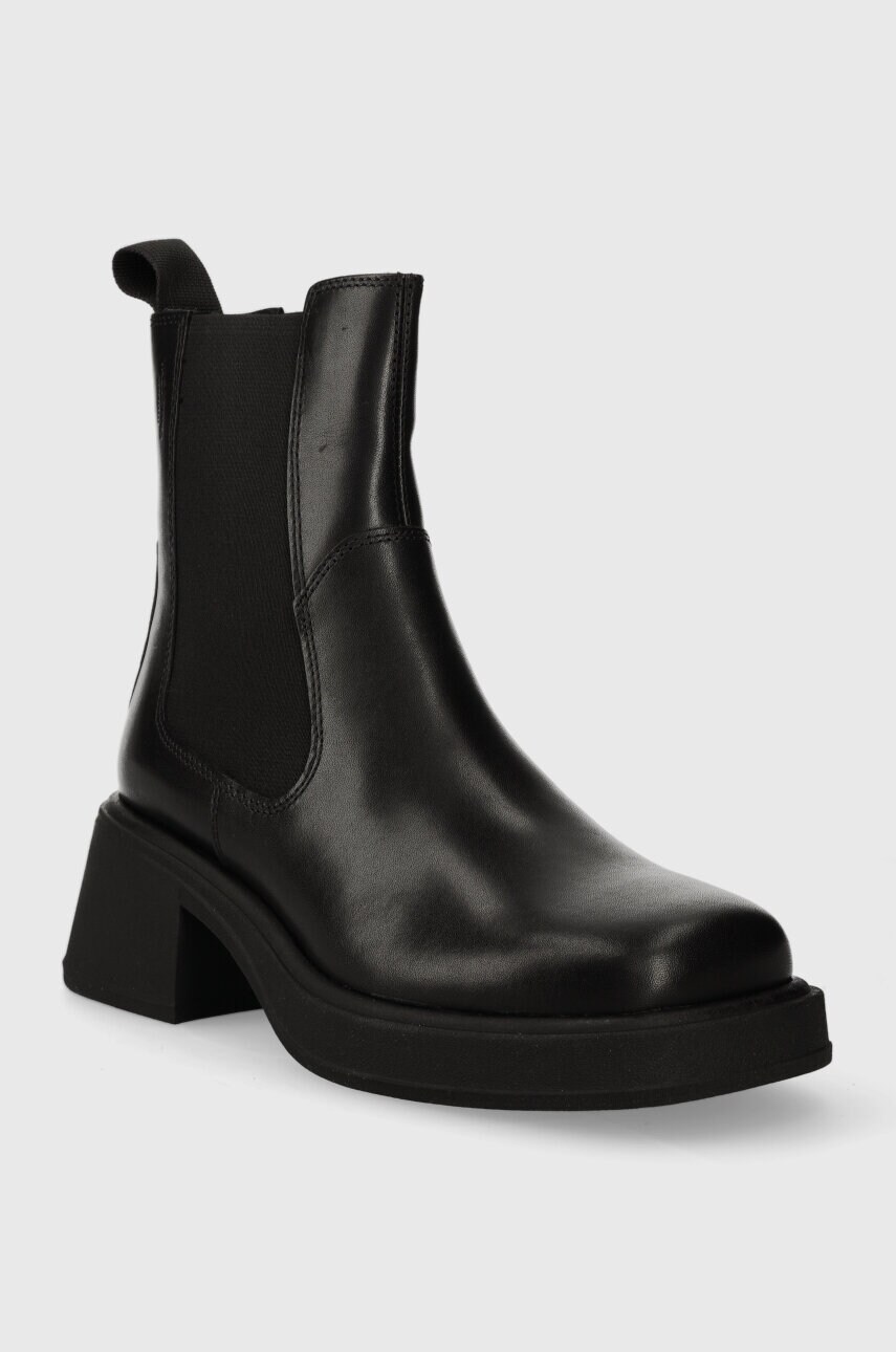 Шкіряні черевики Vagabond Shoemakers DORAH жіночі колір чорний каблук блок 5642.001.20