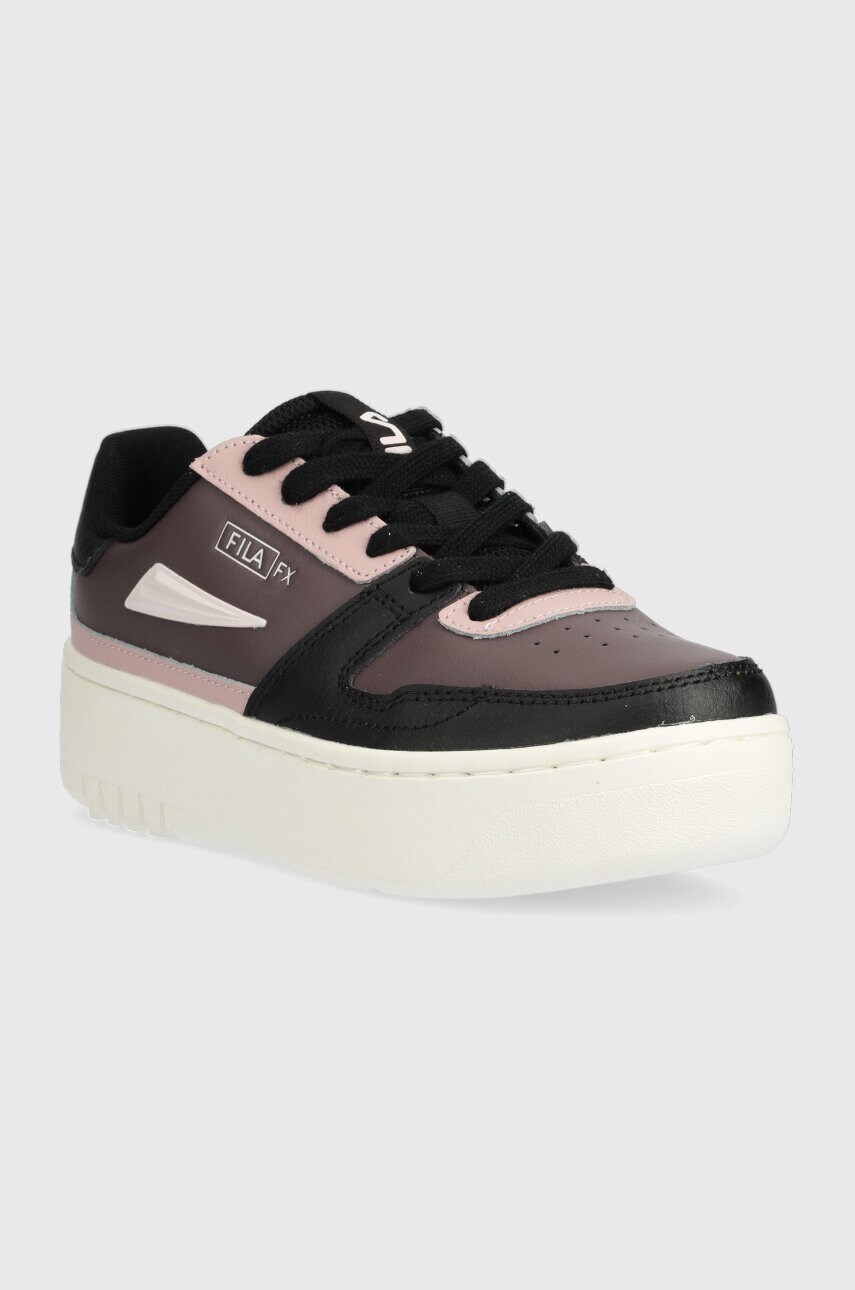 Шкіряні кросівки Fila FXVENTUNO PLATFORM колір фіолетовий