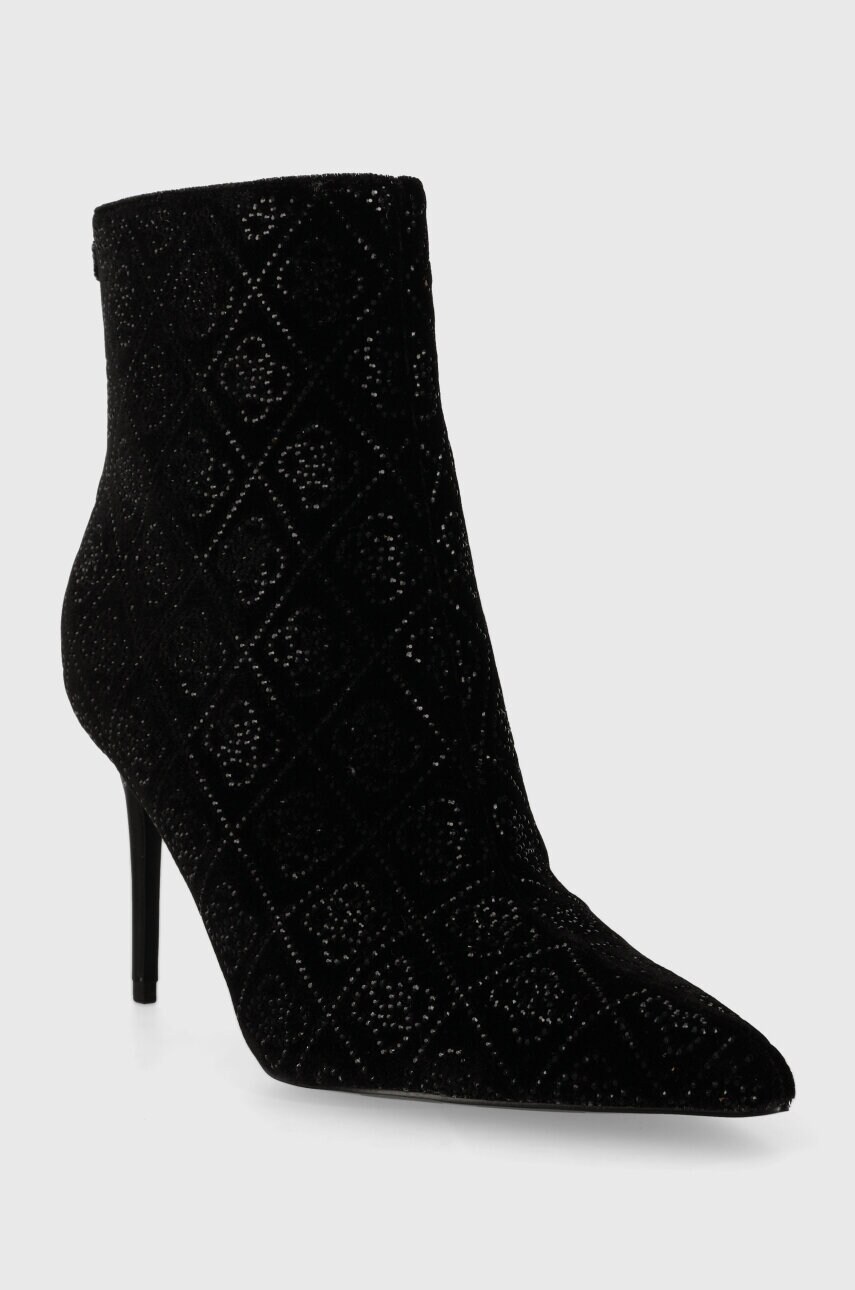 Черевики Guess RICHERN жіночі колір чорний на шпильці FL8RHN FAB10