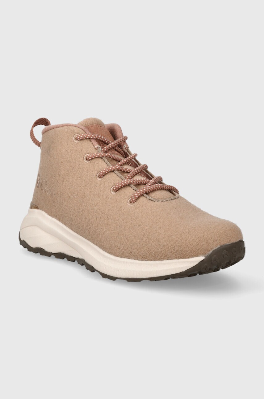 Черевики Jack Wolfskin Campfire Wool Mid жіночі колір коричневий