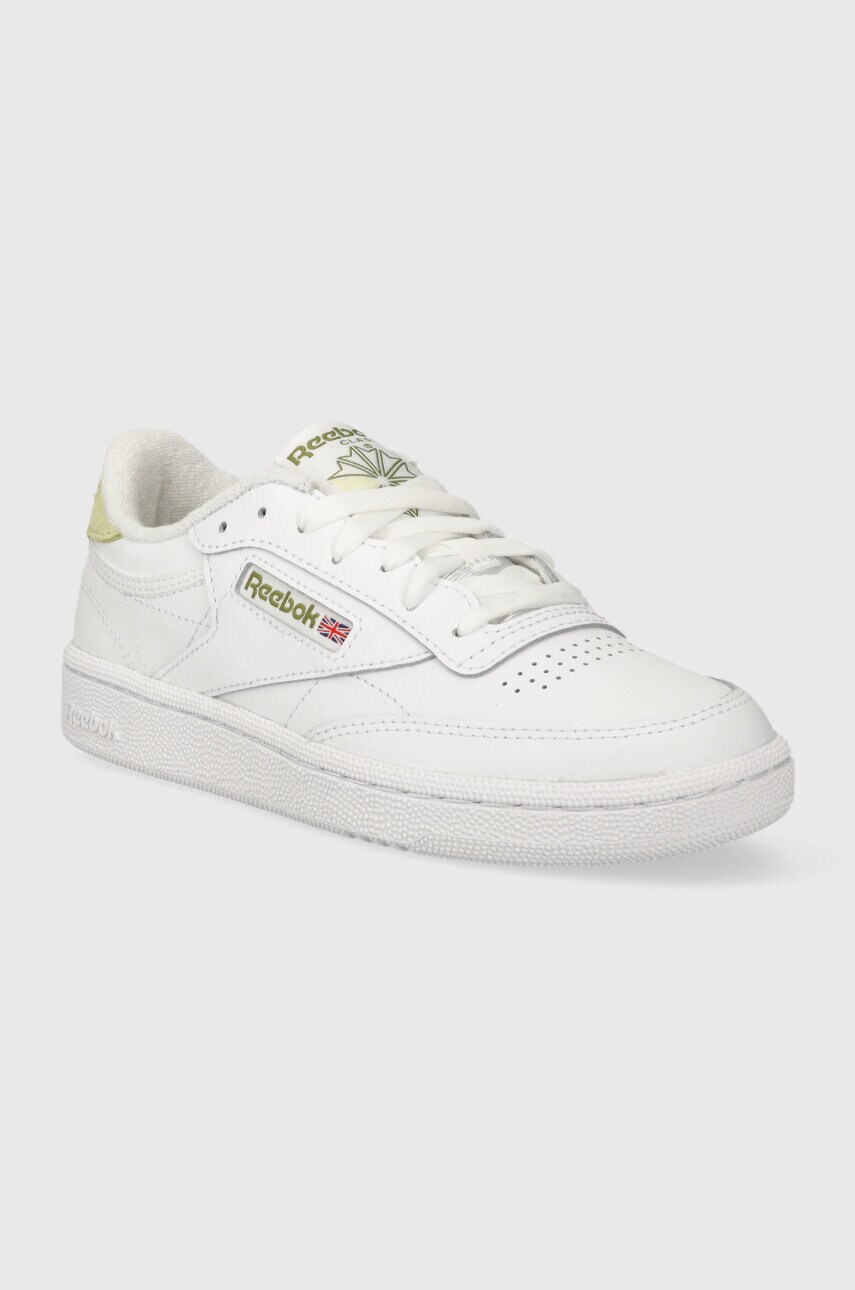 Шкіряні кросівки Reebok Club C 85 колір білий