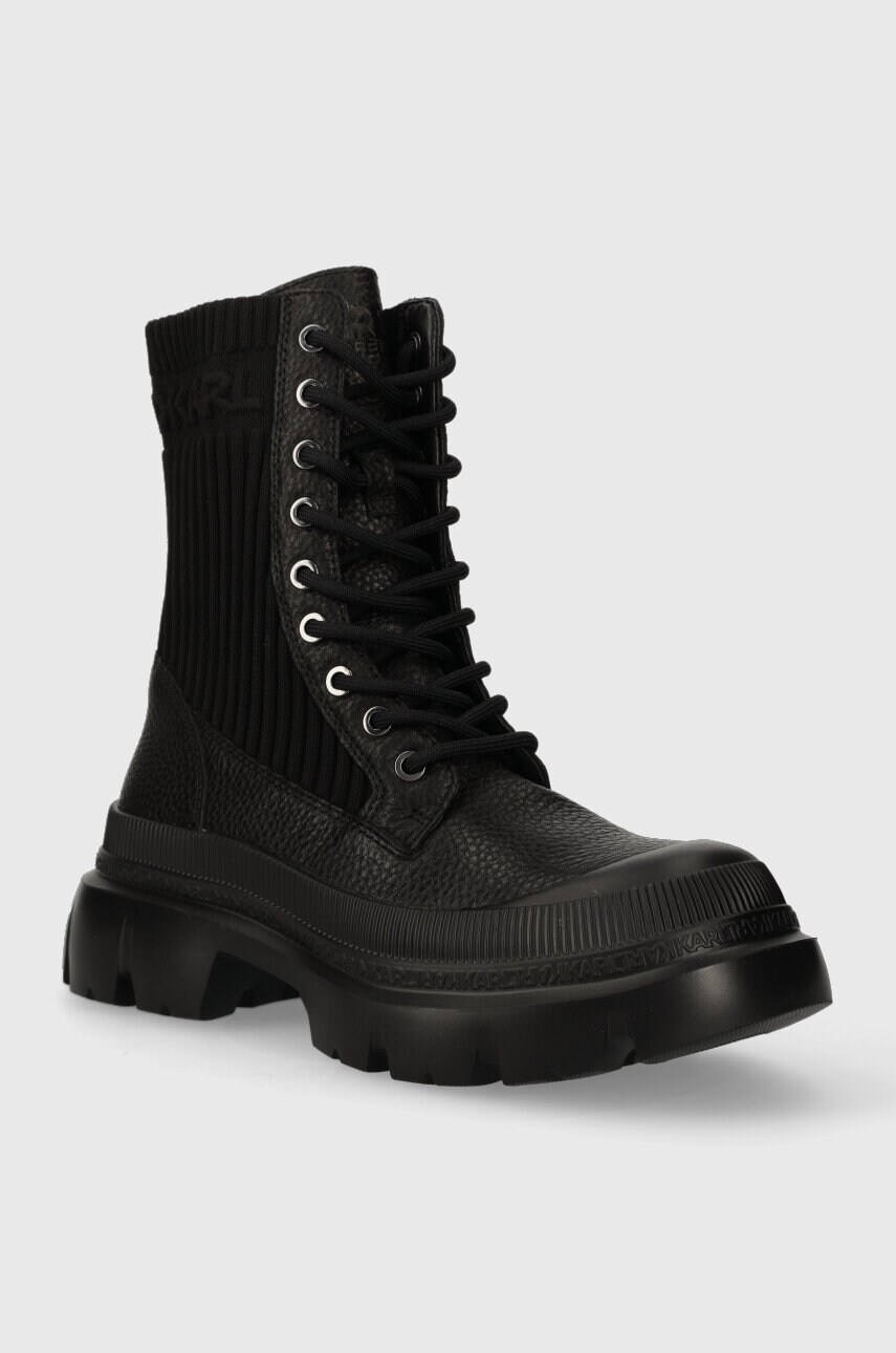 Черевики Karl Lagerfeld TREKKA MAX KC жіночі колір чорний на плоскому ходу KL43573