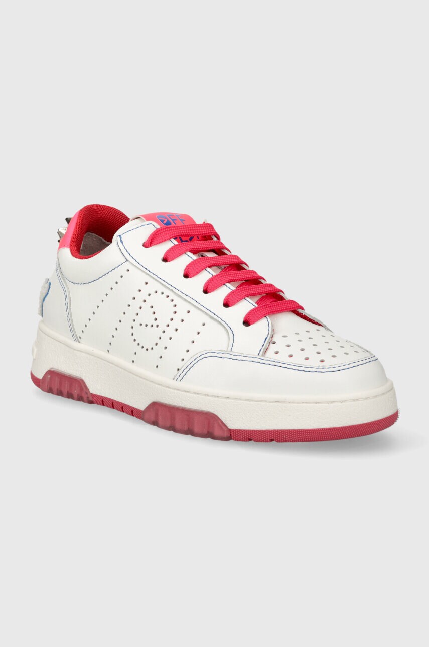 Шкіряні кросівки Off Play COMO колір білий COMO 1 WHITE FUXIA STUDS