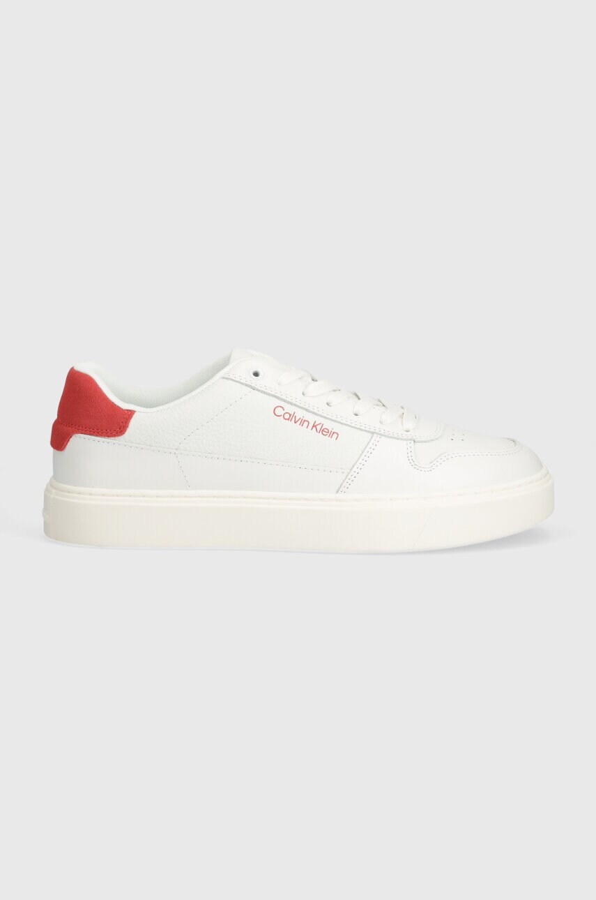Шкіряні кросівки Calvin Klein LOW TOP LACE UP BSKT колір чорний HM0HM01254