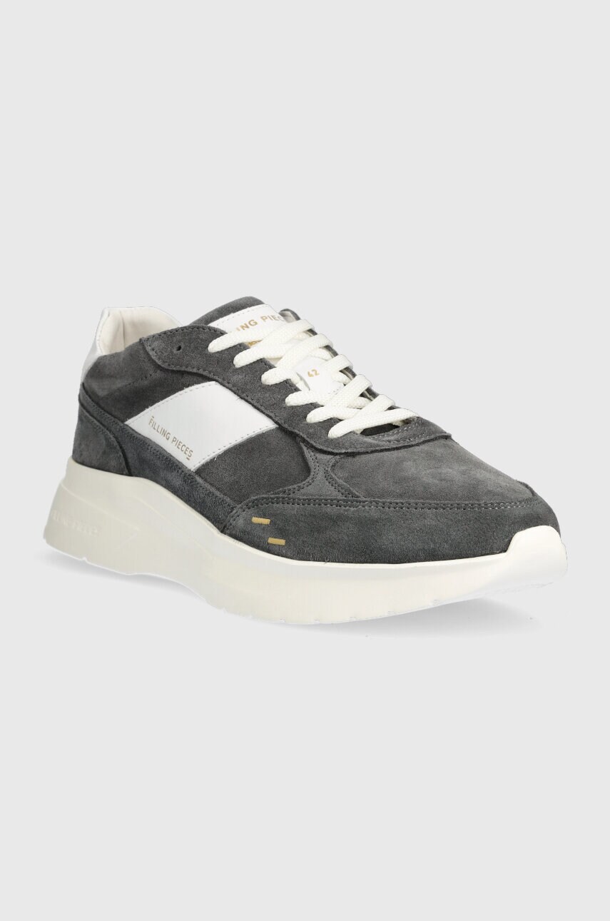 Замшеві кросівки Filling Pieces колір сірий