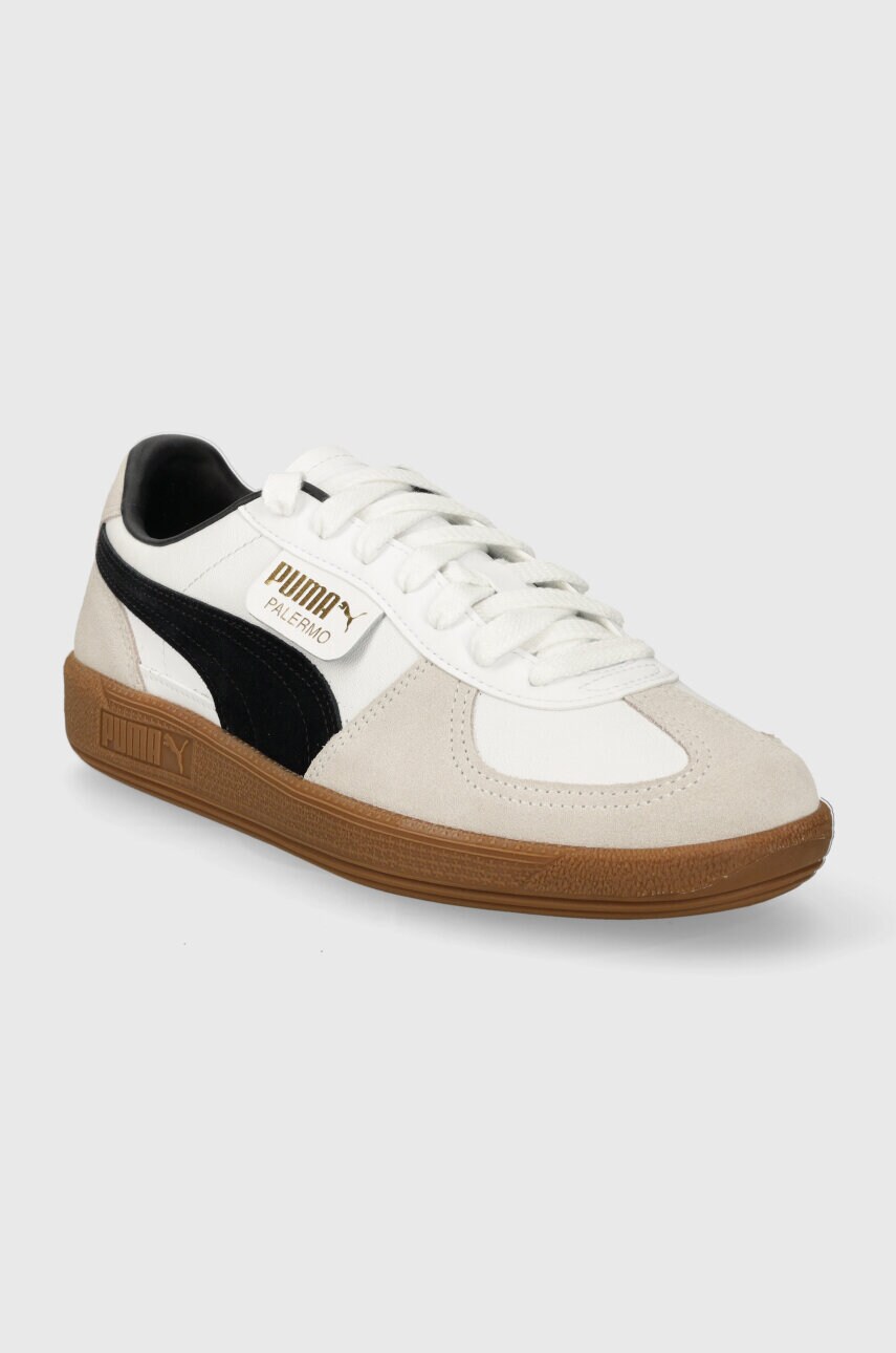 Шкіряні кросівки Puma Palermo колір білий 396464