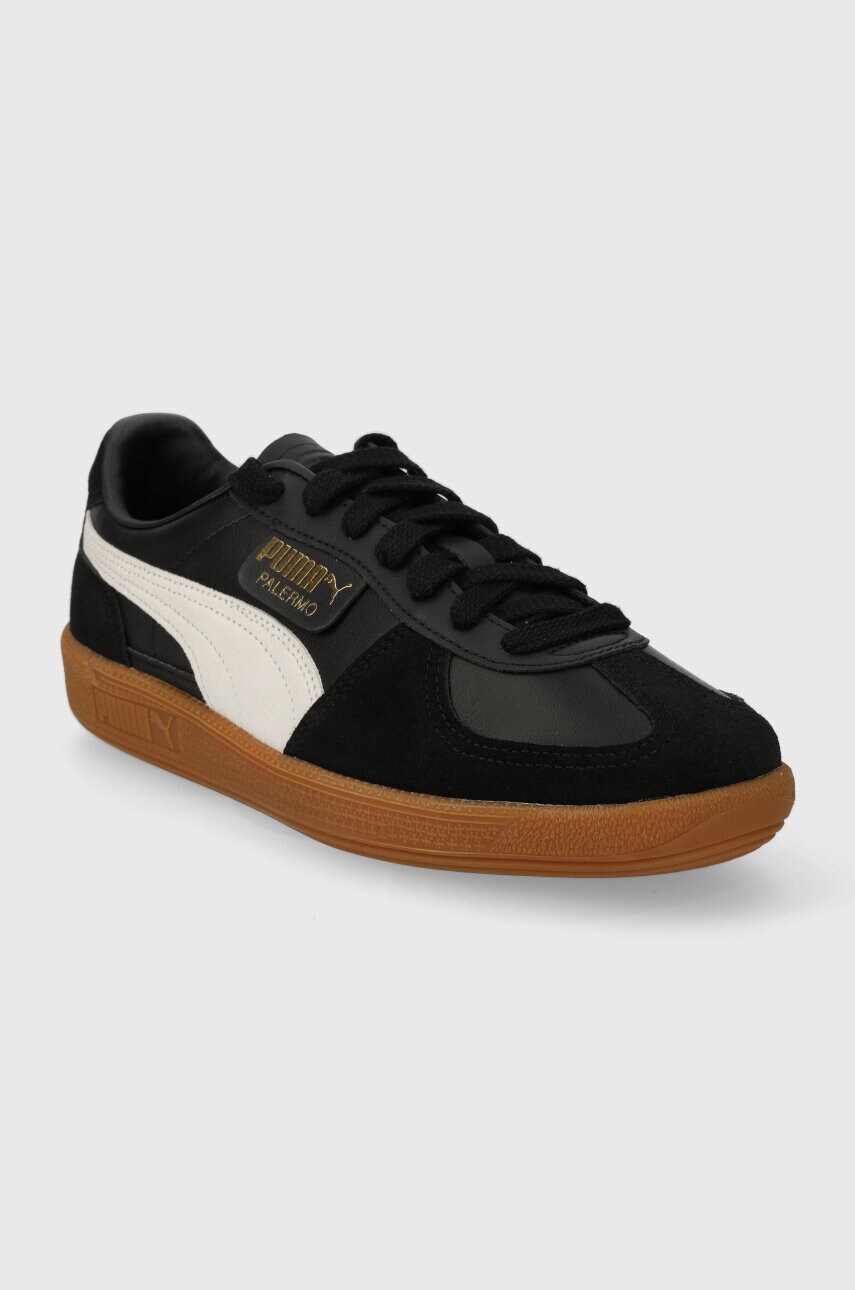 Шкіряні кросівки Puma Palermo колір чорний 396464