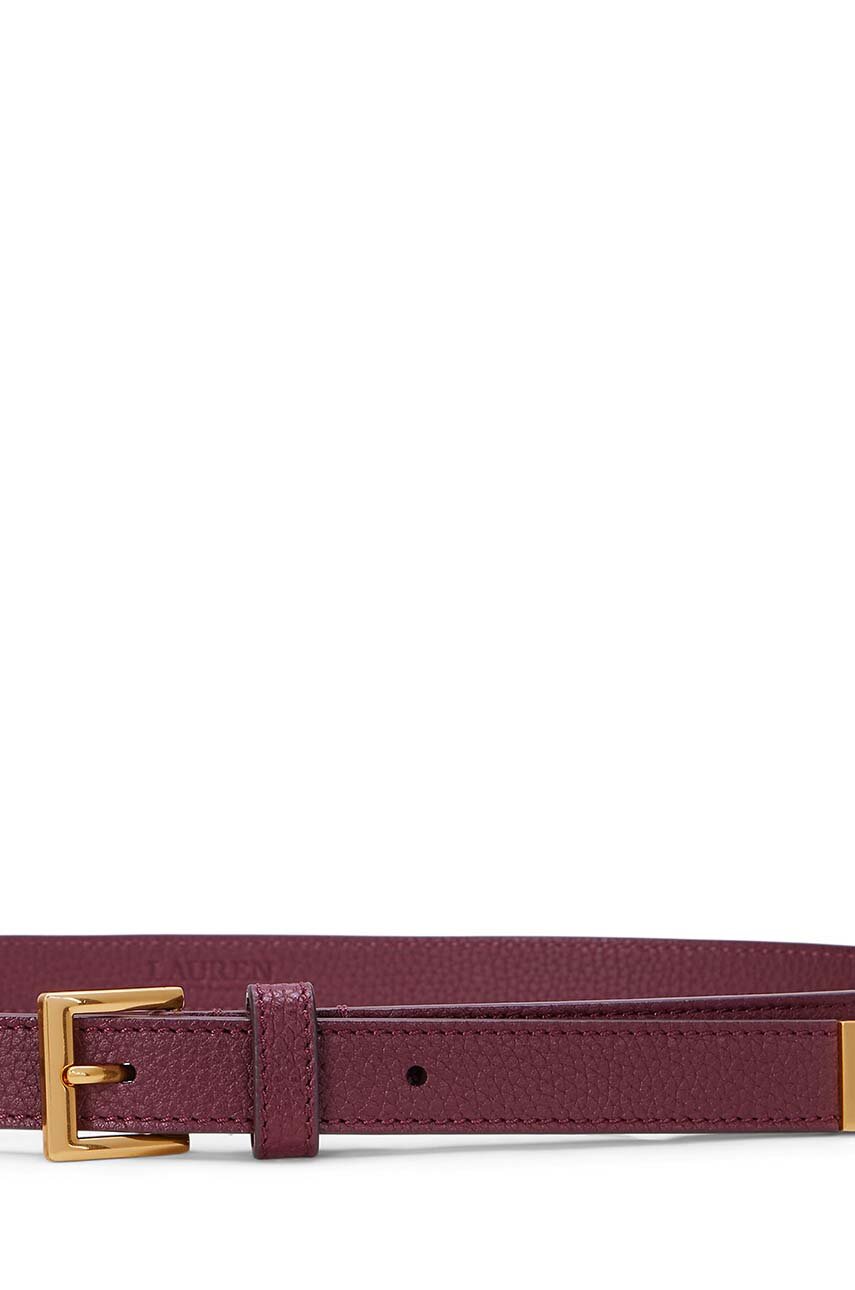 Шкіряний ремінь Lauren Ralph Lauren жіночий колір коричневий 412912036