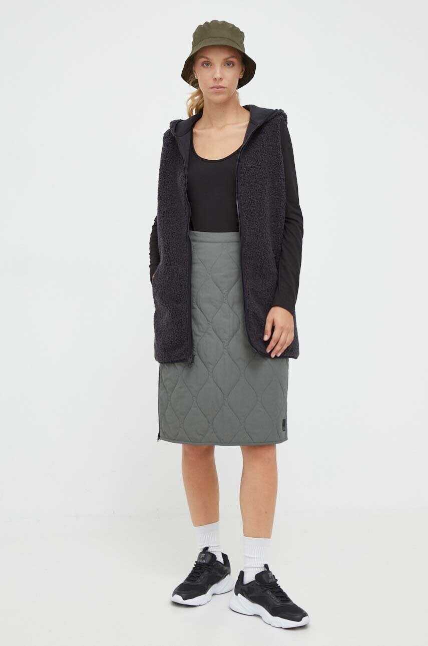 Спортивна спідниця Jack Wolfskin Wandermood колір зелений mini пряма
